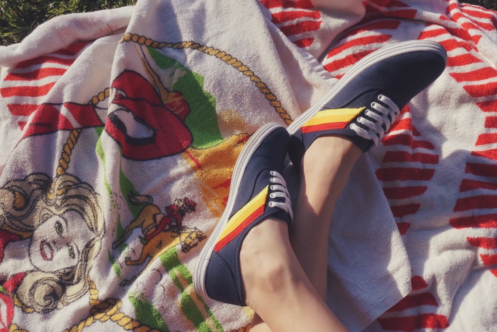 my seventies sneakers at the park