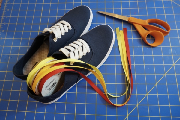 diy 70s sneakers  supplies
